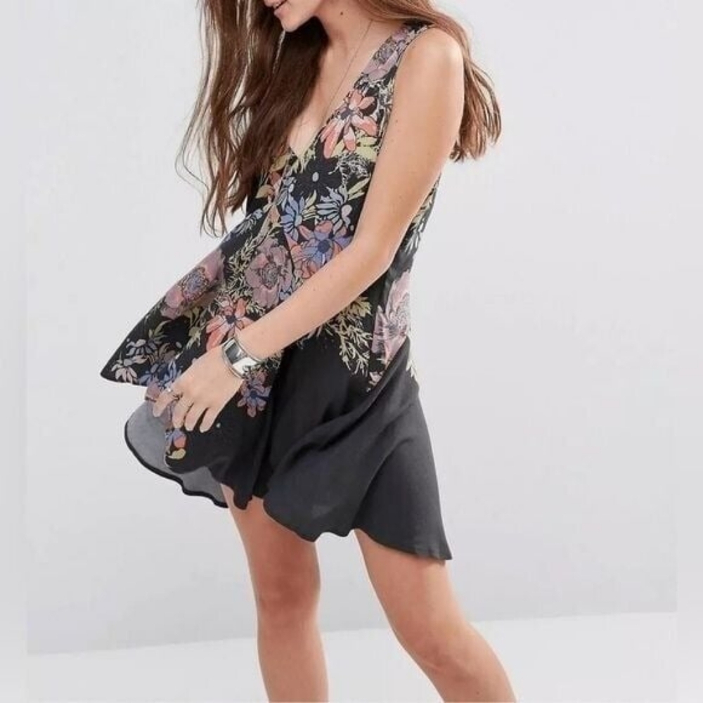 Free People Backyard Party Printed Tunic Dres
